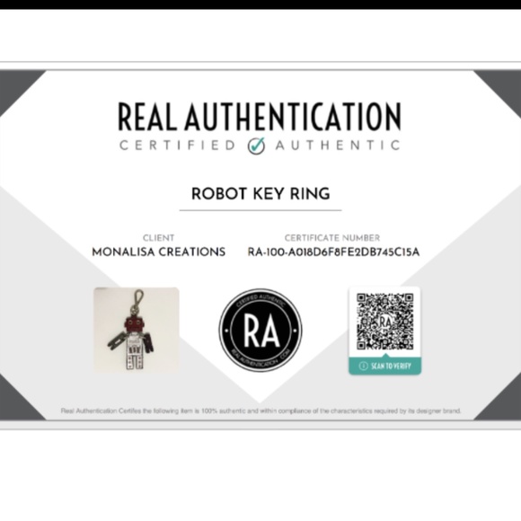 Prada Bag Charm Robot Key Ring Accessory Saffiano Leather HTF Rare with COA - Picture 8 of 8